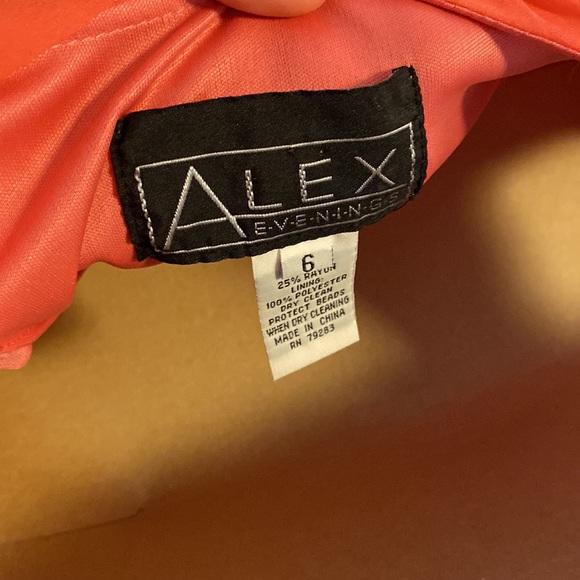 Alex Evenings Pink Coral Long Dress - Picture 6 of 6